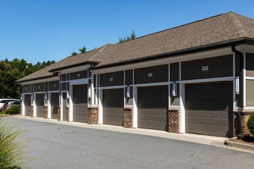 The Juncture Apartments single car garages