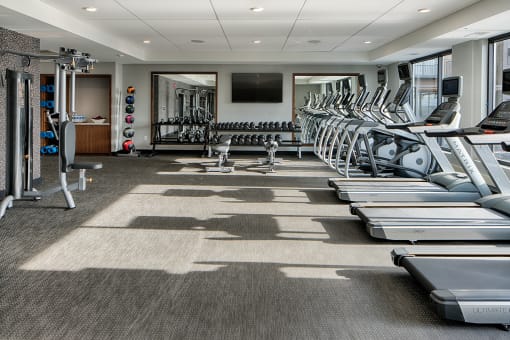 State-of-the-art fitness center with Peloton bikes- Onyx Edina