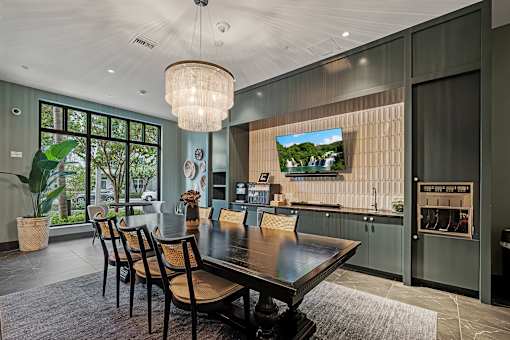 Resident clubroom with wine parlor - The Remy Apartments
