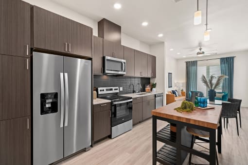 Stainless steel appliances - La Via Apartments