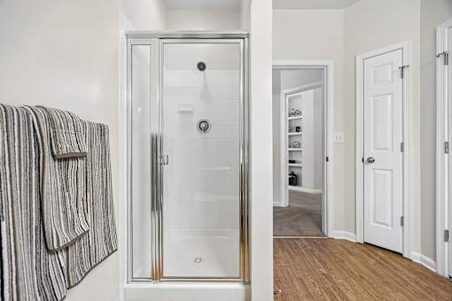 Glass-door showers in select units - Avenel at Montgomery Square