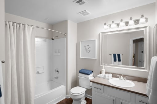 Well-lit bathrooms - Arrowhead Landing Apartments