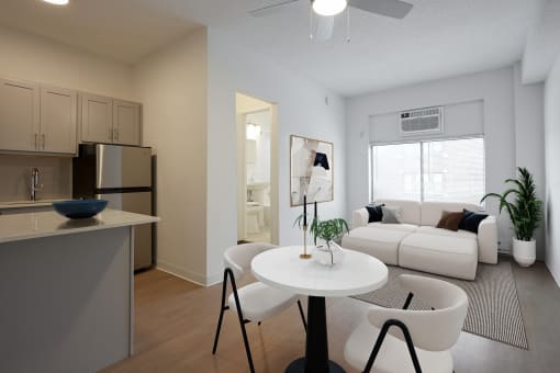 Open concept floor plans - The Buckingham / The Commodore / The Parkway Apartments