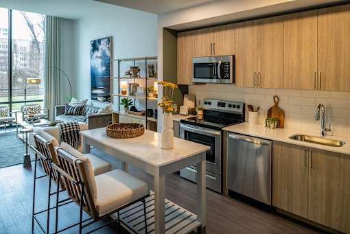 Modern kitchens with stainless steel appliances - Brentford at the Mile
