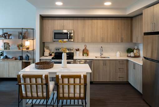 Kitchen islands in select units - Brentford at the Mile