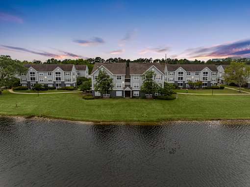 Aerial photo of The Colony at Deerwood from the lake