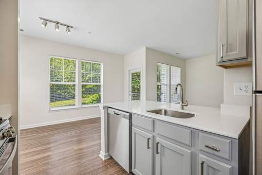 Upgraded package with grey cabinetry - Avenel at Montgomery Square