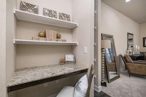 Built-in desk in select units - Monterra Las Colinas Apartments