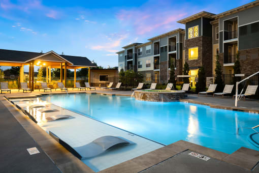 The Haven at Shoal Creak - Resort-style heated saltwater pool with tanning deck