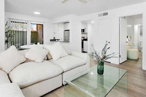 Family Living Room at Montelano Apartments, Phoenix, Arizona