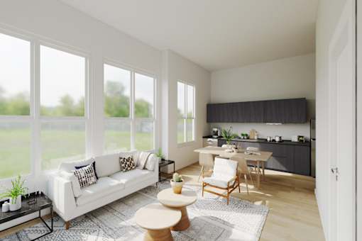 Living Room With Dining Area at Plisko Place, Port Orchard, WA