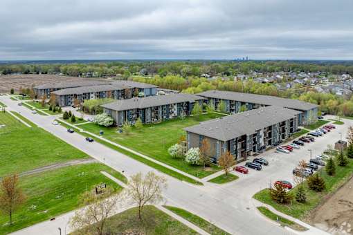 Arial View of a Apartment Complex at Capitol Grove Apartments, Des Moines, 50317