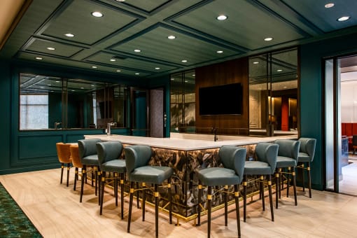 Rec Lounge with Bar at Residences at Galleria