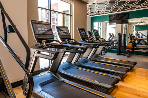 Treadmills in the Fitness Center at Residence at Galleria