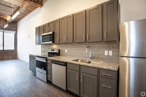 kitchen with stainless steel appliances