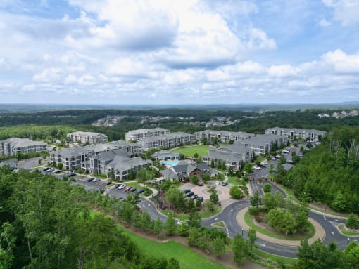 arial view of the village at The Crest at Laurel Canyon at The Crest at Laurel Canyon Apartments, Canton