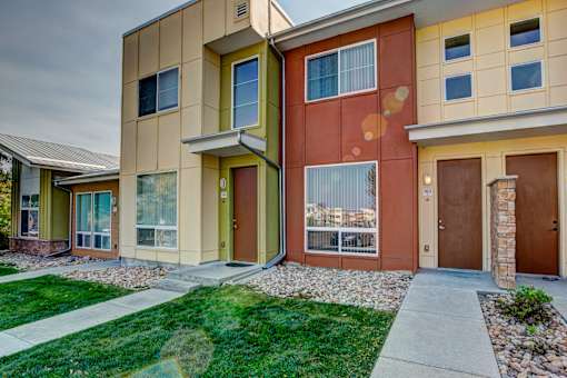 our apartments feature a spacious courtyard with grass