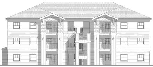 A black and white drawing of Pomerelle Pointe 4