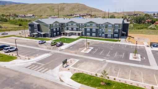 Image of building and parking