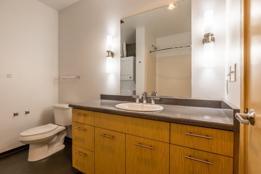 modern bathroom finishes at Mural, Seattle, WA 98116