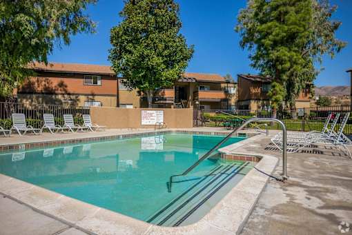 the swimming pool at our apartments