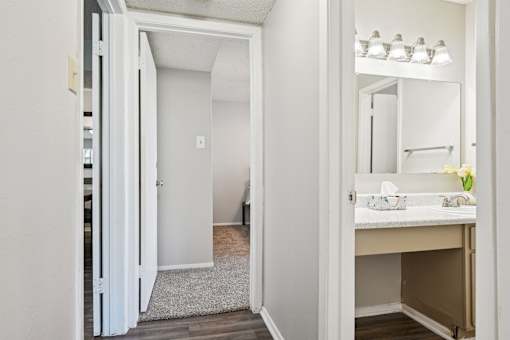 Hallway View at Abbey Glenn Apartments, Texas