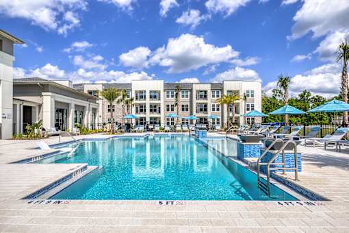 Poolside.