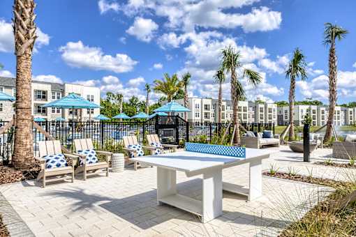 Ping pong and resident poolside activities area.