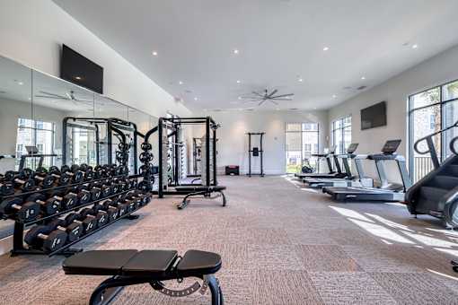 Resident clubhouse gym.