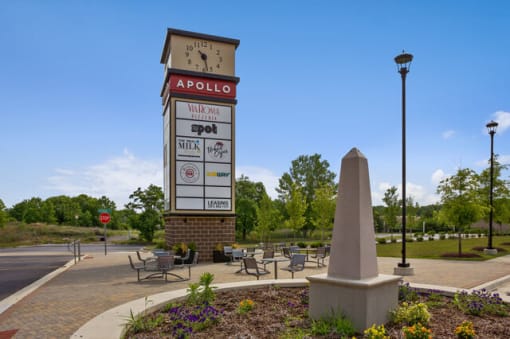 Nearby Restaurant Row at Allure Apollo, Maryland