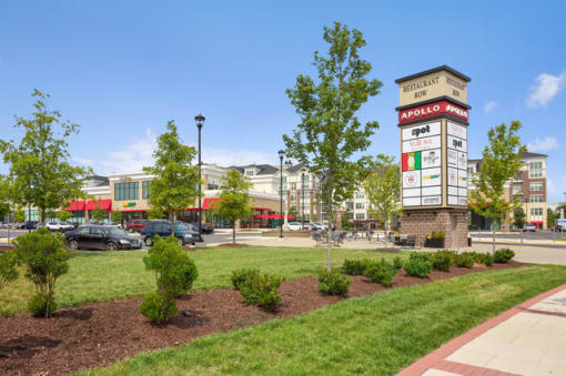 Nearby Restaurant Row at Allure Apollo, Maryland