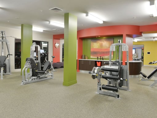Fitness Center With Modern Equipment at Mira Upper Rock, Rockville, MD