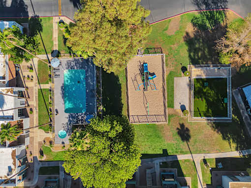 Drone Pool View at Riviera Park, Chandler, AZ