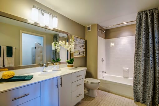 Spa-inspired bathrooms at The Zenith, Baltimore, 21201