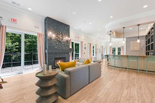 Decorated Lounge Area at Poplar Glen Apartments, Columbia, Maryland.