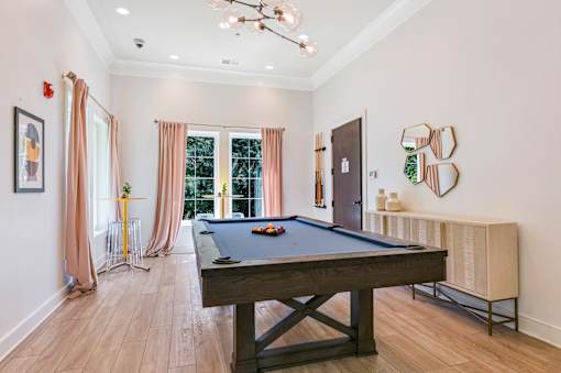 A pool table at Poplar Glen Apartments, Columbia.