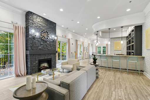 naturally lit clubroom space  at Poplar Glen Apartments, Columbia, MD, 21044.