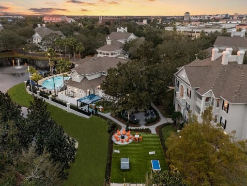 Aerial view of the amenity areas