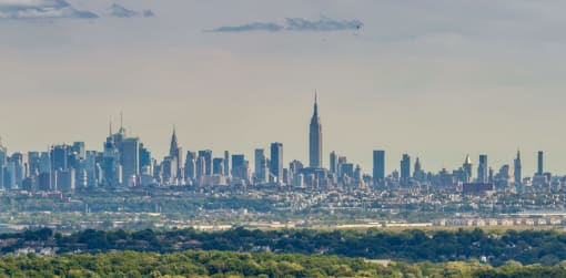 a view of the chicago skyline at The Ivanhoe Apartments, Hackensack