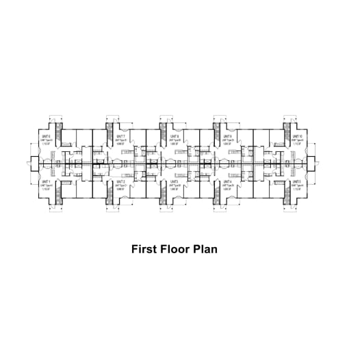 a drawing of a first floor plan of a building