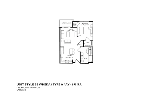 A floor plan of a bathroom with a toilet, sink, and bathtub.