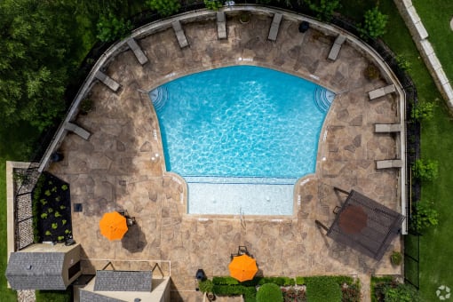 Aerial View Of Pool at Summit Ridge Apartments, Temple, 76502