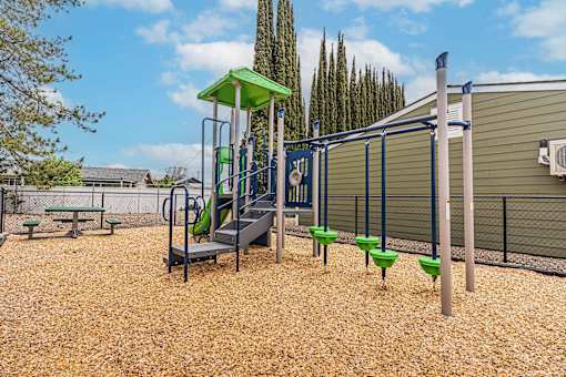 our playground is equipped with a variety of equipment for children to play