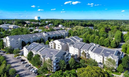 Aerial view of boston road apartments in billerica