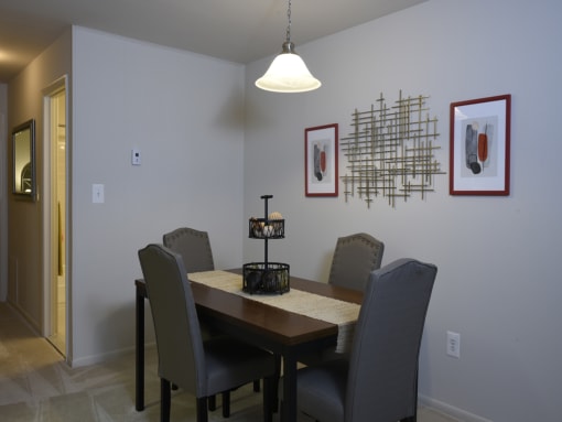 Contemporary Dining Room at Woodridge Apartments, Randallstown, MD, 21133