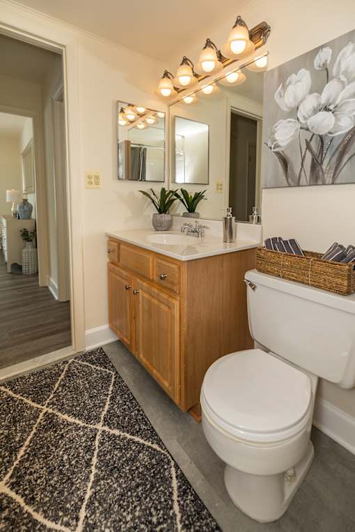 Bathroom with toilet at The Brittany Apartments, Maryland, 21208