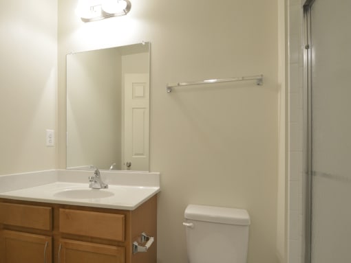 Hallway bathroom at The Pointe at Manorgreen Townhomes, Baltimore, MD