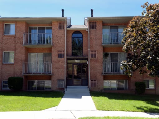 Front exterior at Lawyers Hill Apartments, Elkridge, MD, 21075