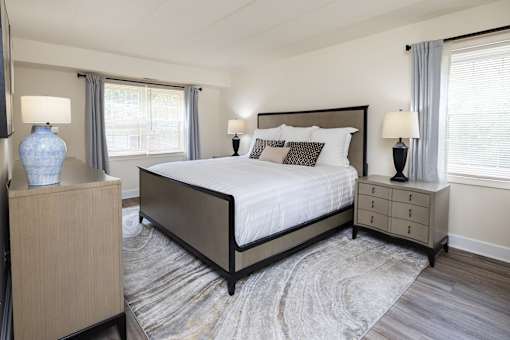 Bedroom with a bed at Ivy Hall Apartments*, Towson, MD 21204.