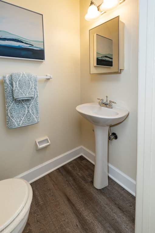 A half bath at Spring Hill Apartments & Townhomes, Baltimore, MD 21234.